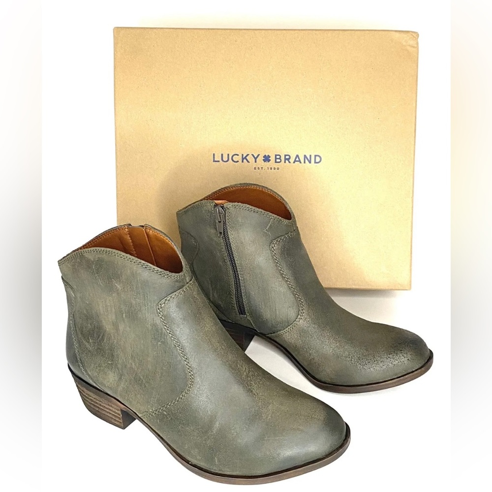 Lucky Brand LK-Bella Dark Moss Powell Boots Women’s Size 7.5M